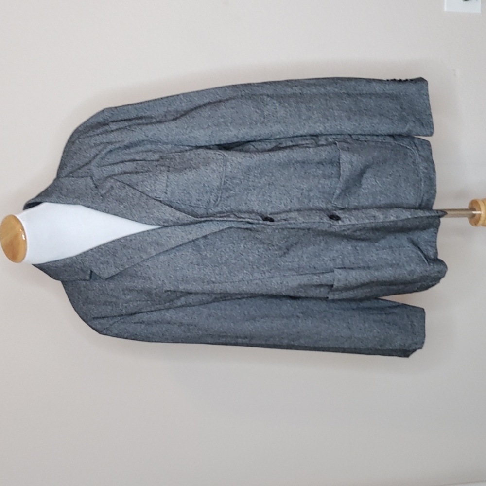 A new day Gray and Black Puff Sleeve Tweed Blazer Size XXL